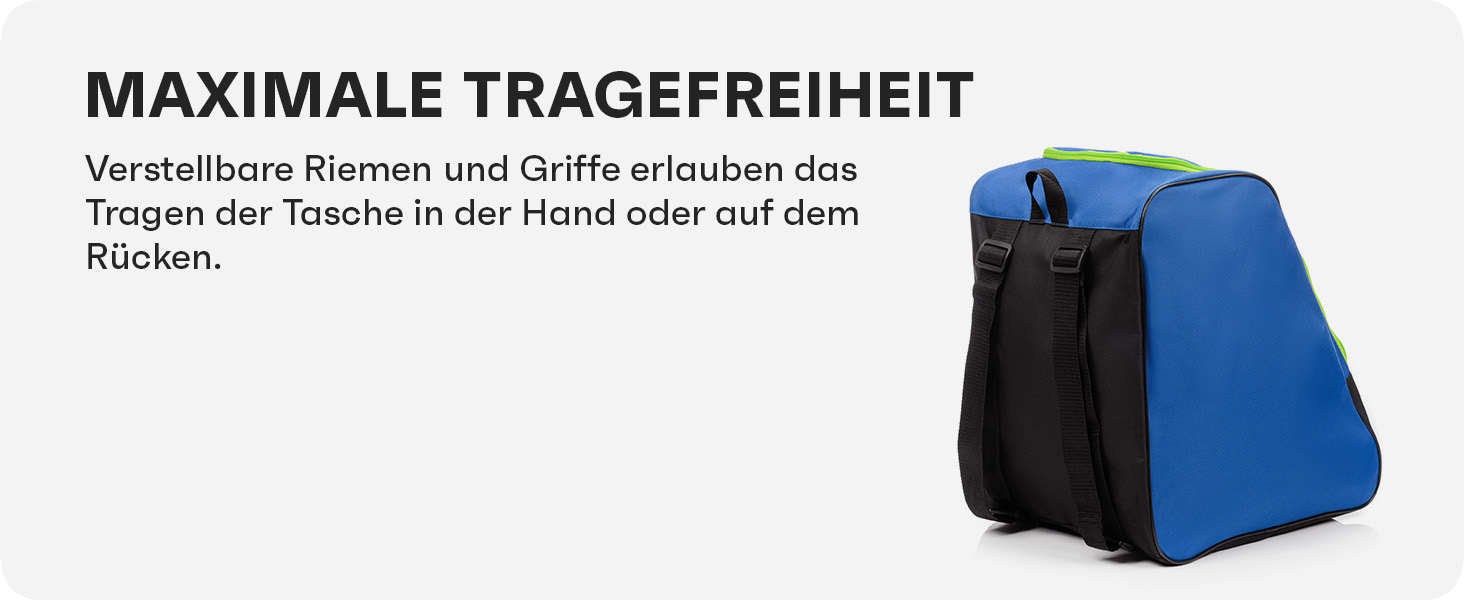 Чохол для лижних черевиків Meteor 42x42x30 см - рюкзак для лиж, черевиків, шолома та аксесуарів. Міцний, водостійкий, з поліестеру 600D, з ручками, для зберігання лижного спорядження. Зелений / Чорний