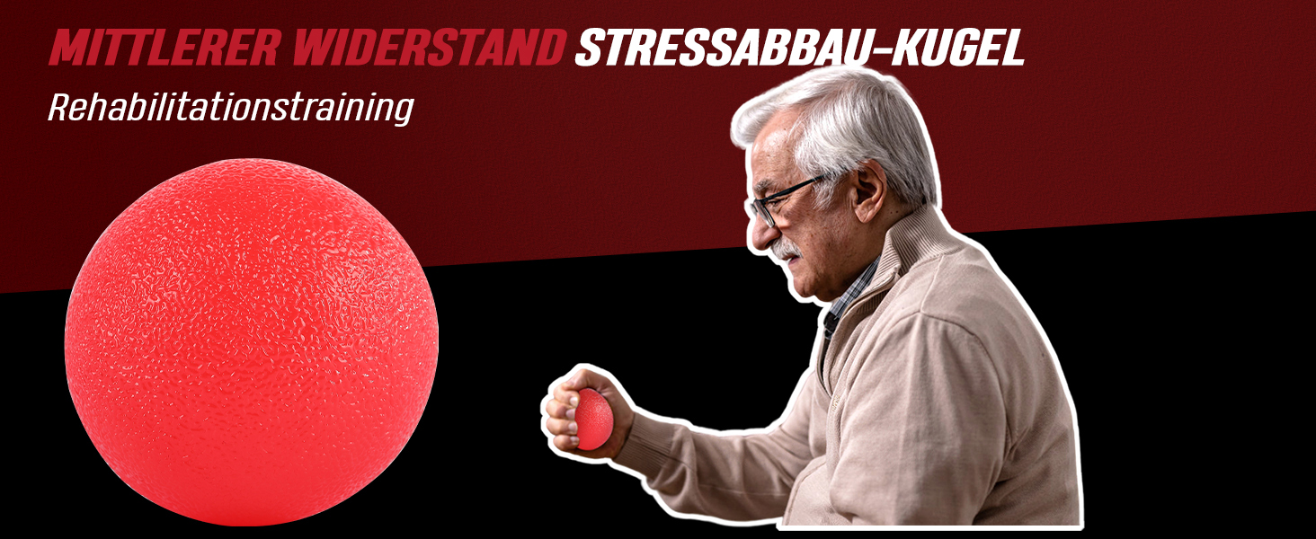 FitBeast Набір для тренування рук (5 шт.): підручники для підручників, фінгердехнери, м'яч для хвата, м'яч для зняття стресу. Колір: бордовий