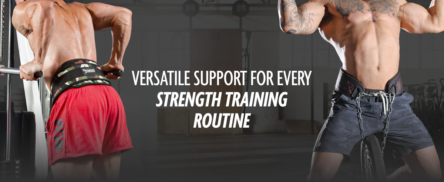 Пояс для важкої атлетики DMoose Dip-Gürtel зі сталевою ланцюгом 36' - для підтягувань та присідань, пояс для чоловіків та жінок, з неопреновою підтримкою, чорний