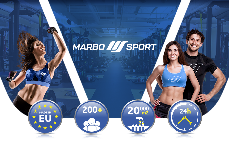 Штанги гантелей Marbo Sport Ø30 мм, хромовані, з накаткою, з кріпленням