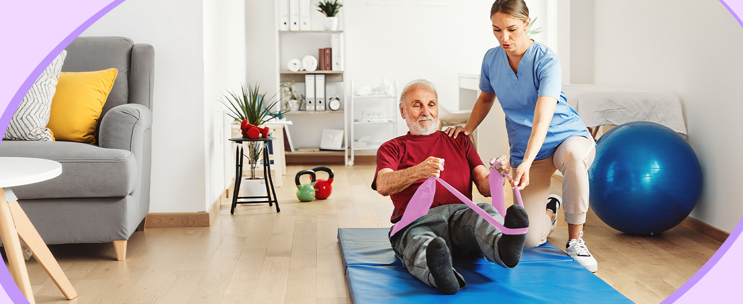 Набір фітнес-гумок Fokky Fitnessbänder 4 шт., 2 м, 4 рівні опору, для м'язів, йоги, пілатесу (жовтий, зелений, червоний, синій, фіолетовий)