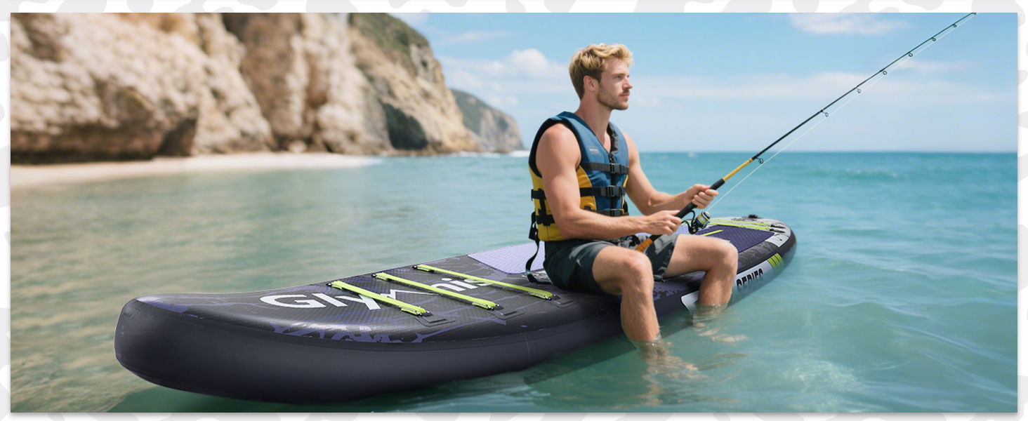 Надувний SUP Борд Glymnis 10'6' для Станд Ап Паддлінг (SUP) 320x81x15см з Алюмінієвим Веслом, Насосом та Аксесуарами