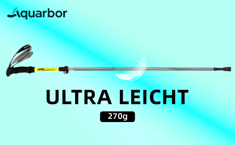 Складні трекінгові палиці | Телескопічні палиці для ходьби | Палиці для Nordic Walking та гірських походів | Алюміній, 115-135 см