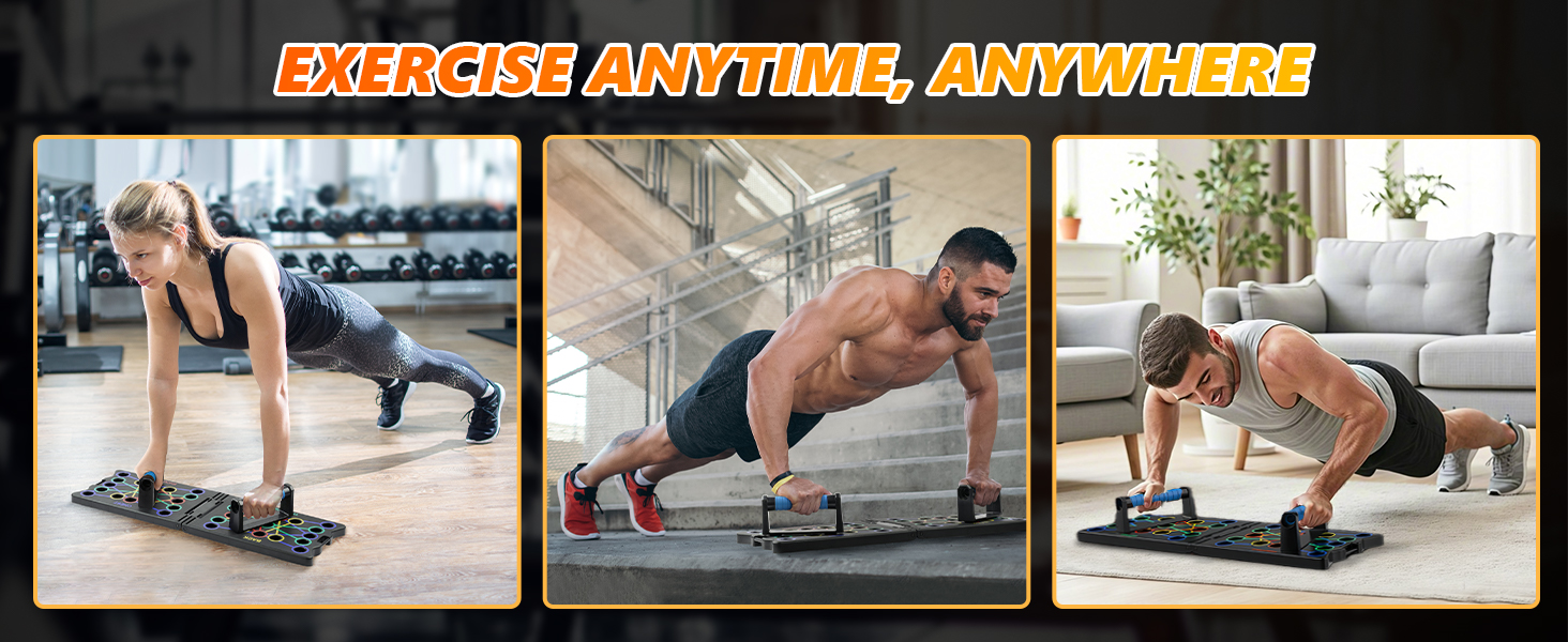 Флінтронік Тримачі для віджимань, дошка для віджимань, складані, портативні, багатофункціональні, для тренувань всього тіла, 24 в 1