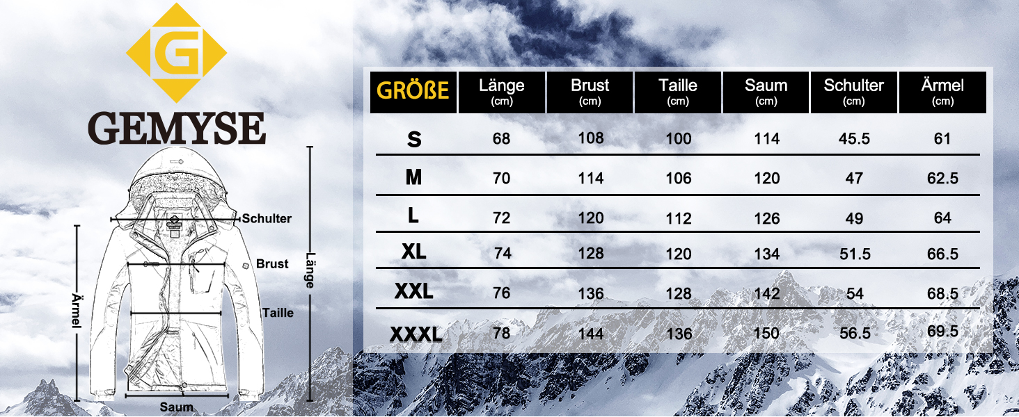 Жіноча лижна куртка GEMYSE: водонепроникна, вітронепроникна, з флісовою підкладкою, для активного відпочинку, колір: блакитний