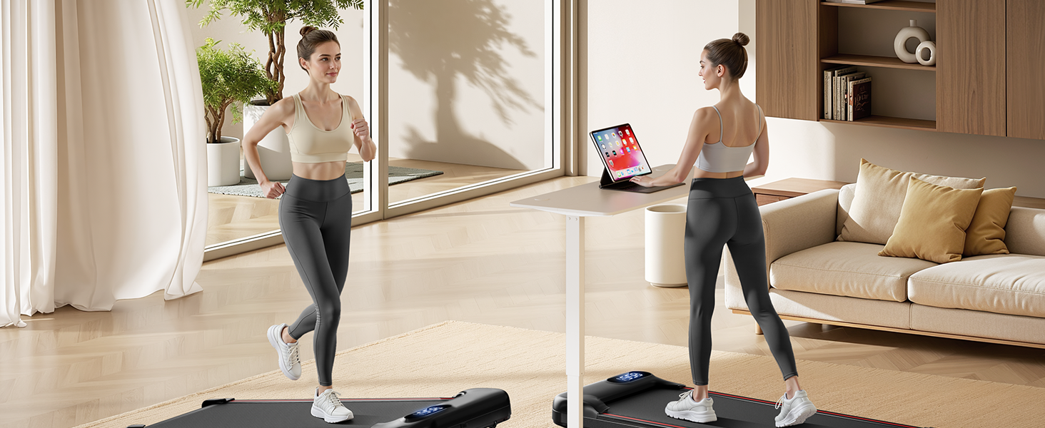 Walking Pad з нахилом 15%, біговий килимок 8-10 км/год з нахилом для дому, з трійною амортизацією та тихим 2.5PS мотором, максимальне навантаження 136 кг (10 км/год)