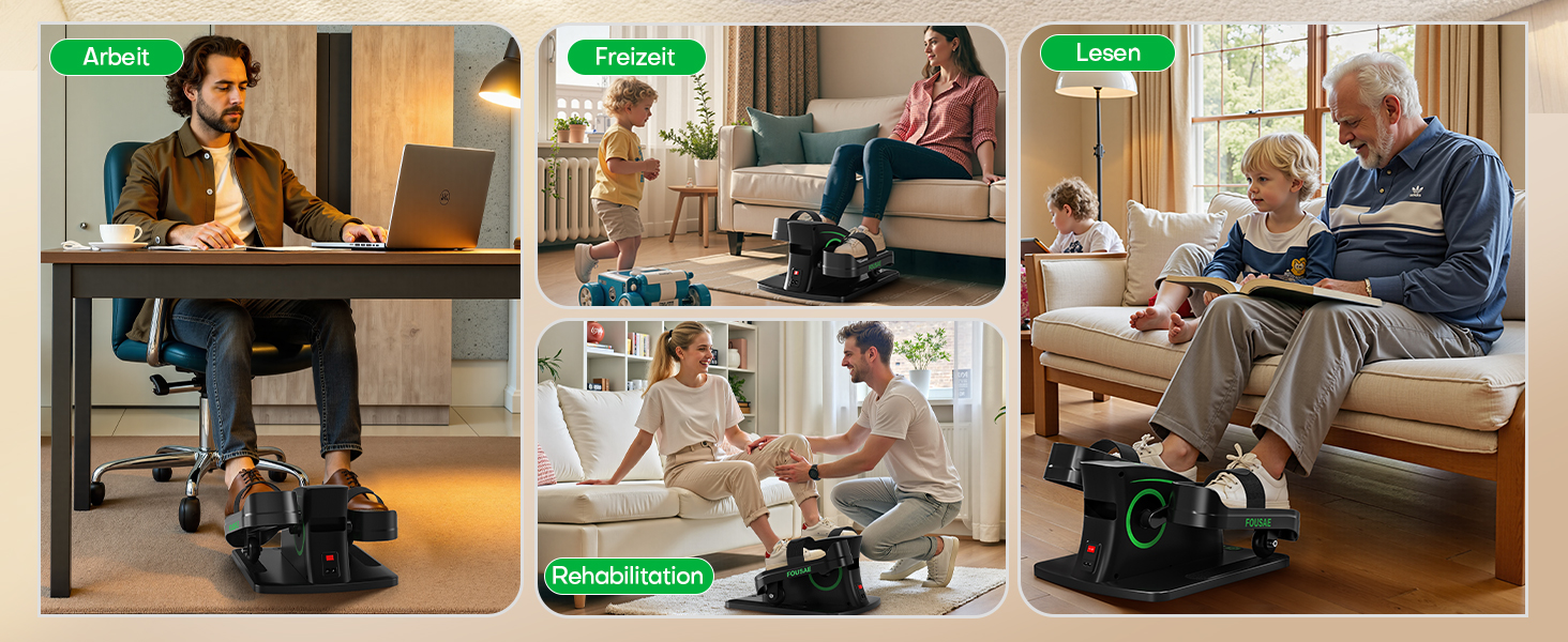 Еліптичний тренажер під стіл, компактний електричний велотренажер для ніг, 15 рівнів швидкості, тихий, для літніх людей