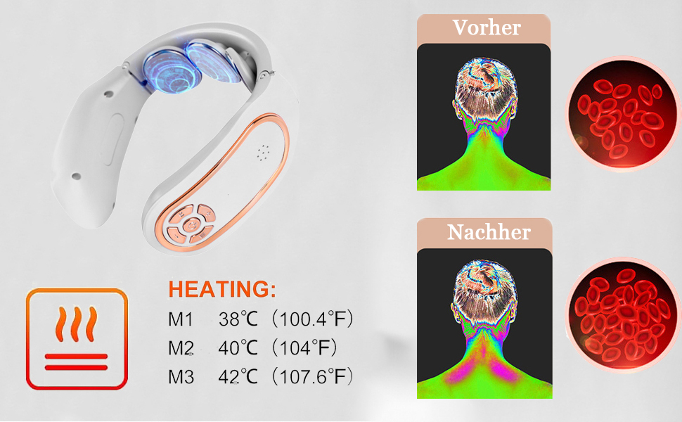 Електричний масажер для шиї та плечей з підігрівом та 4 режимами масажу