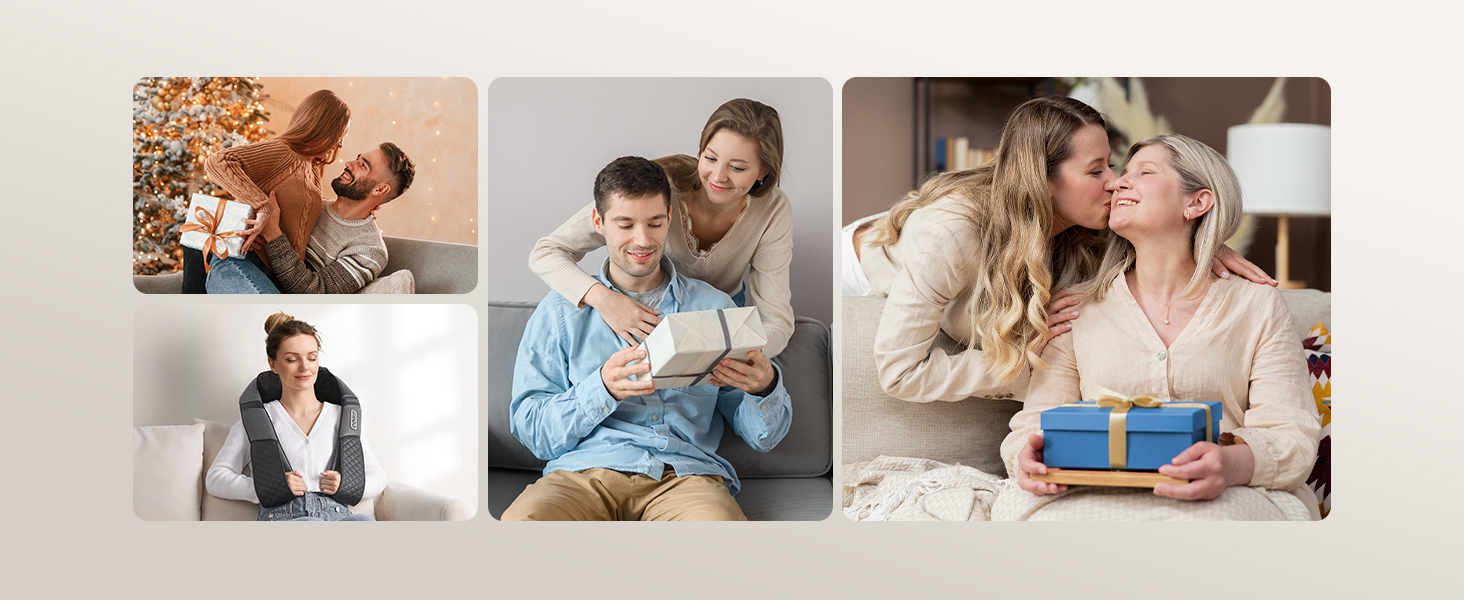 Масажер RENPHO для шиї та плечей з підігрівом, 3D-масаж глибоких тканин, масажер для спини, подарунок для жінок