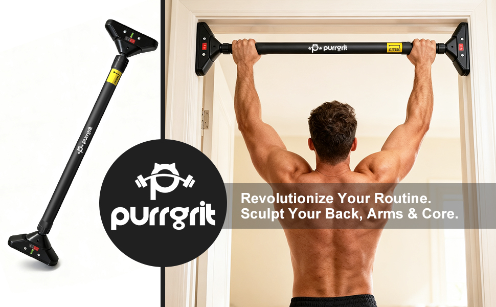 Кімнатна турнік для дверей Klimmzugstange, 74-95 см, для домашніх тренувань, з м'якими ручками