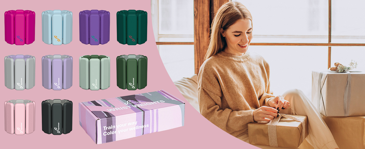 Набір манжет для ніг Sportneer 2 шт. (0,5 кг та 1 кг) для йоги, танців, аеробіки, фітнесу, ліловий