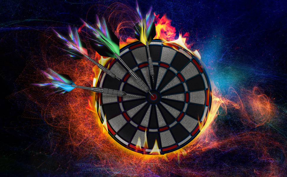 Набір сталевих дротиків Profi Steel 12 шт (24г) з металевими наконечниками та латунними стеблами + 24 пір'я, 20 ущільнювальних кілець, запасні стебла | Для бару, тренувань та турнірів