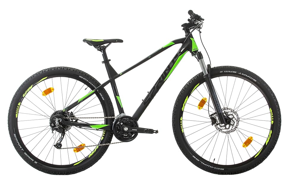 Гірський велосипед SPRINT APOLON 29 дюймів Hardtail ALU Рама 440 мм, Shimano Alivio Gear (Blackorange)