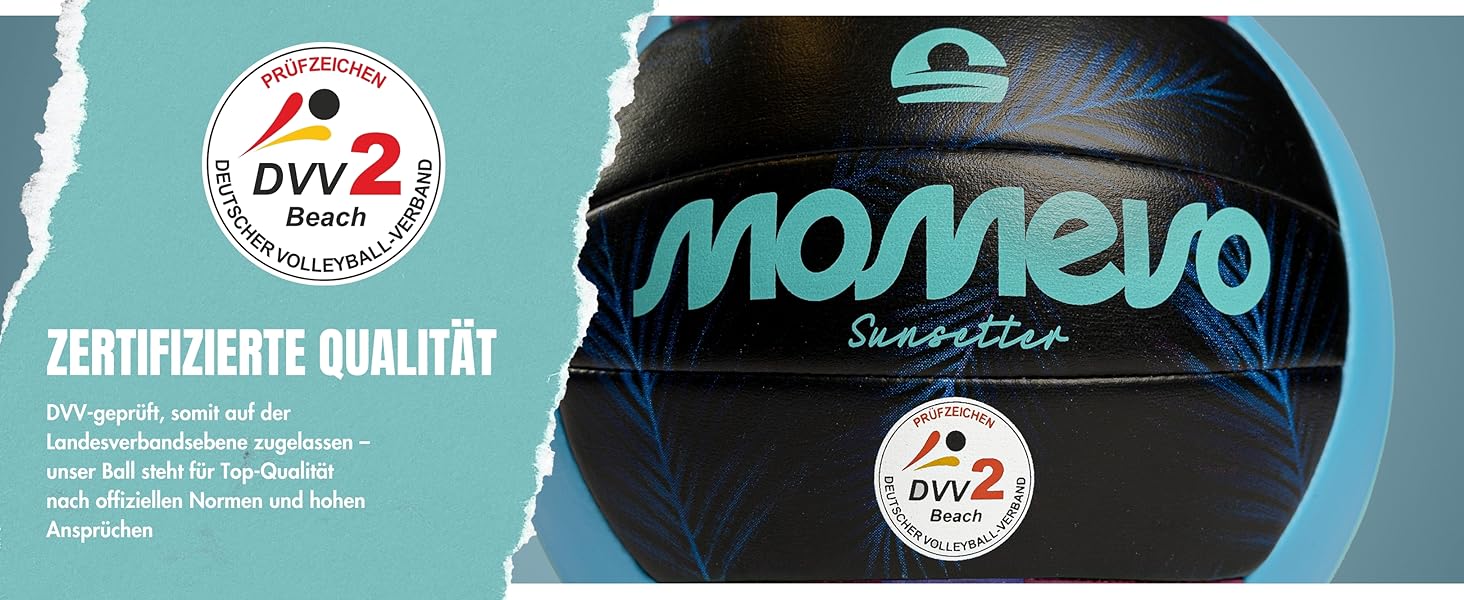 М'яч для волейболу Momevo Beachvolleyball, розмір 5, сертифікований DVV, м'яка поверхня, для пляжного волейболу, спорту на піску, ідеальний подарунок (фіолетовий)