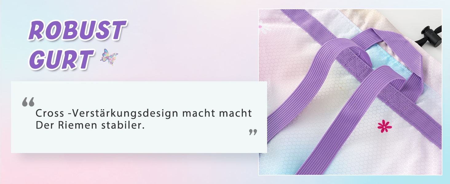 Спортивна сумка WAWSAM для гімнастики з шнурком - 38 × 45 см. Дитяча водонепроникна сумка для плавання, пляжу, покупок (Метелик)