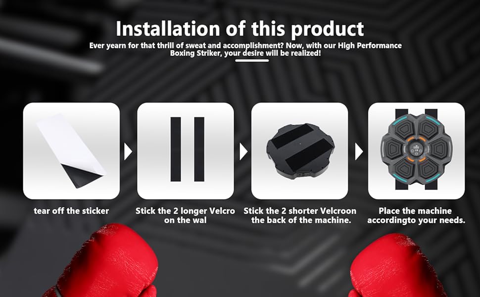 Музична Bluetooth бокс-машина для дому, електронна настінна тренувальна система для боксу, розрядки стресу