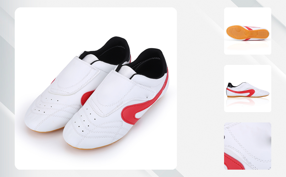 Таекундо - Взуття для Таекундо, Боксу, Кунг-Фу, Тай-Чи. Унісекс, для дітей та дорослих. Тепле біле взуття для спорту (32 EU)