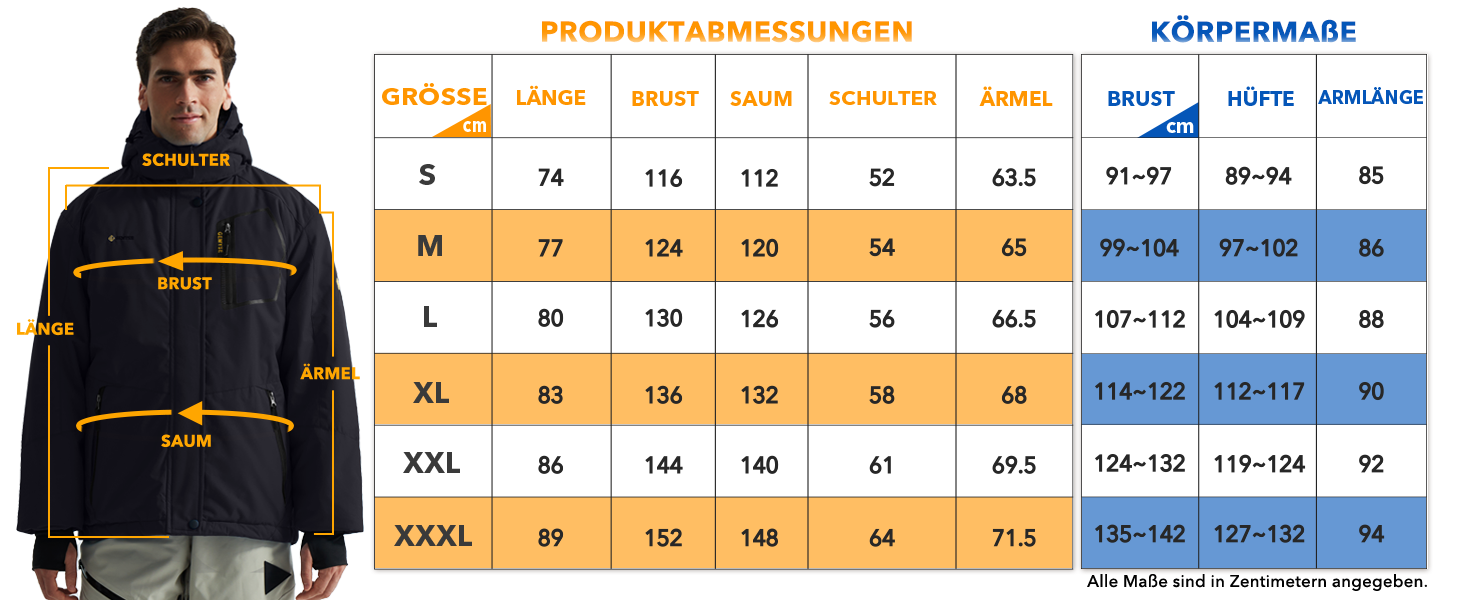 Чоловіча водонепроникна лижна куртка GEMYSE з флісовою підкладкою, чорна