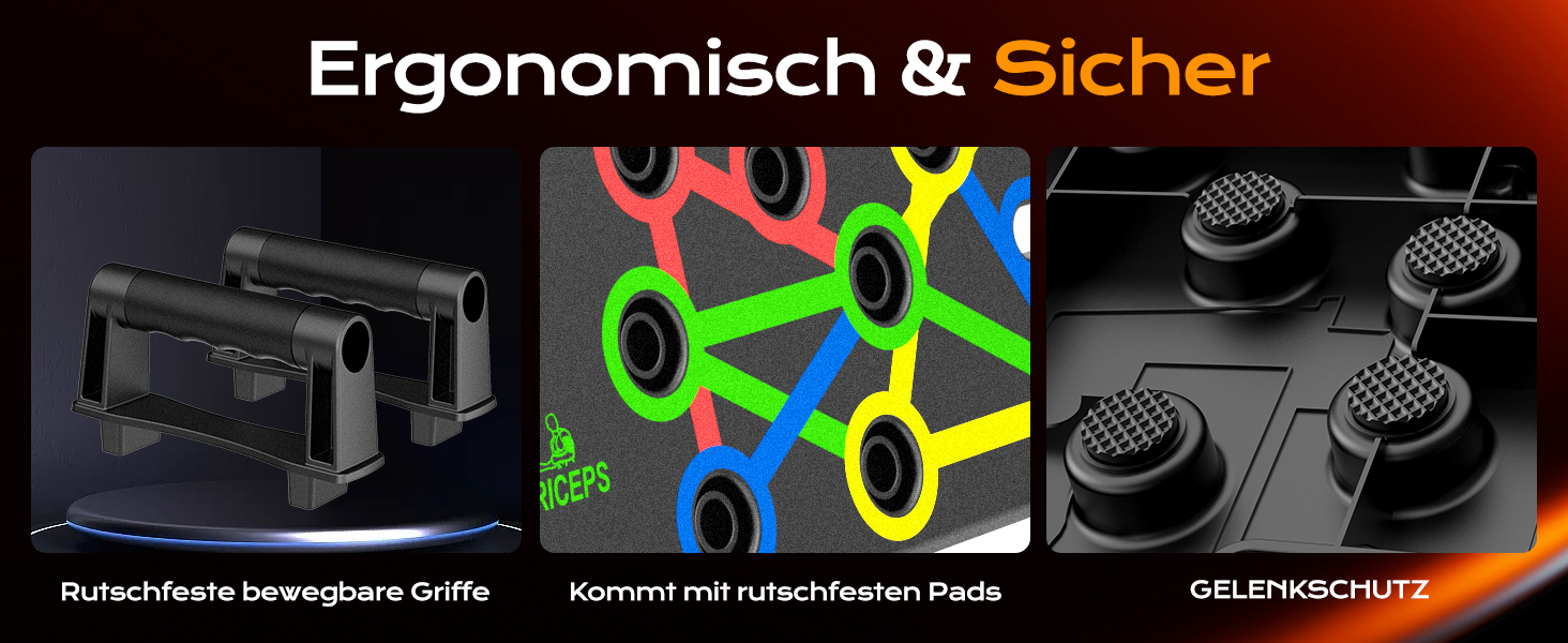 AERLANG Дошка для віджимань, портативна, багатофункціональна, складана, 10-в-1, ручки для віджимань, професійний тренажер для силових тренувань, багато кольорів