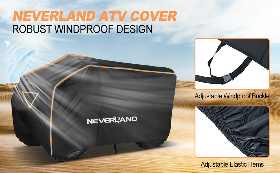 Водонепроникний чохол для квадроцикла NEVERLAND, XXXL, для Polaris, Yamaha, Honda, Coleman, захист від пилу, УФ, вітру, універсальний, зелено-чорний