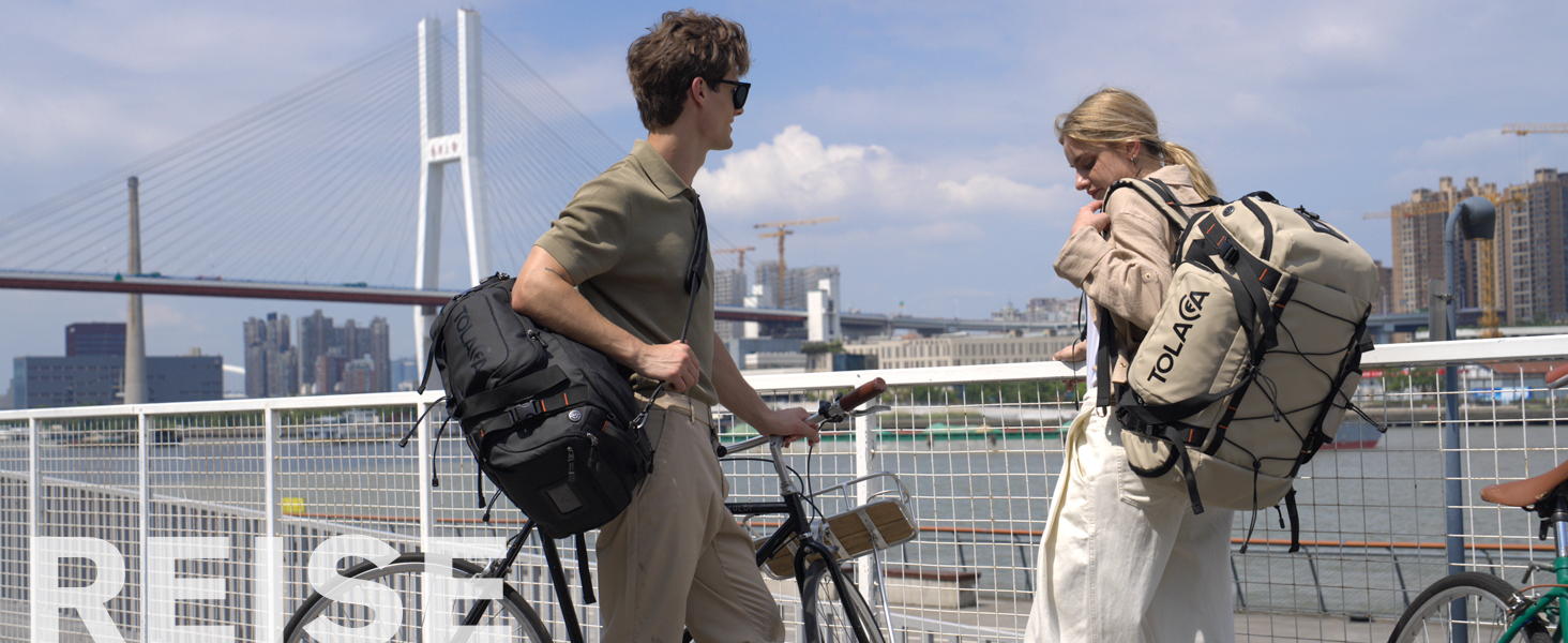 Спортивна сумка-рюкзак Tolaccea 40L з відділеннями для взуття, мокрого одягу та ноутбука 15.6