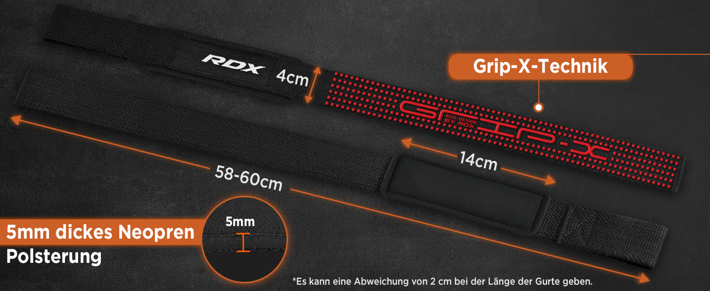 Ремінь для підйому ваги RDX Zughilfen, 60 см, для силових тренувань, бодібілдингу, пауерліфтингу, 5 мм, з підкладкою, захист зап'ястя, чоловічий/жіночий, червоний (з перфорацією)