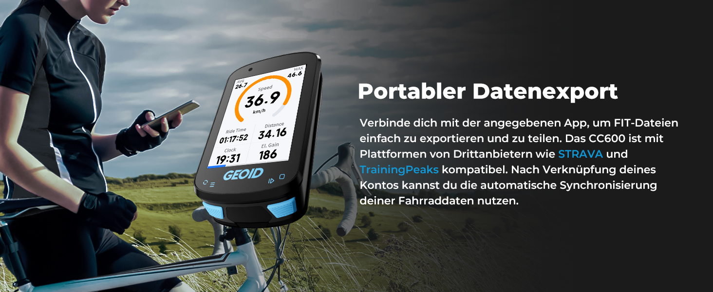 Велокомп'ютер GEOID CC600 GPS з кольоровим екраном 2.4