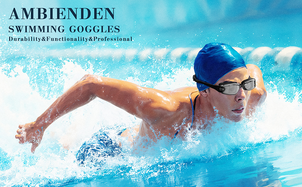 Окуляри для плавання дорослих та юніорів - антизапарні, HD лінзи, захист від УФ, водонепроникний ущільнювач, для тренувань, пляжу/басейну - зручна посадка, унісекс, чоловічі та жіночі окуляри для плавання