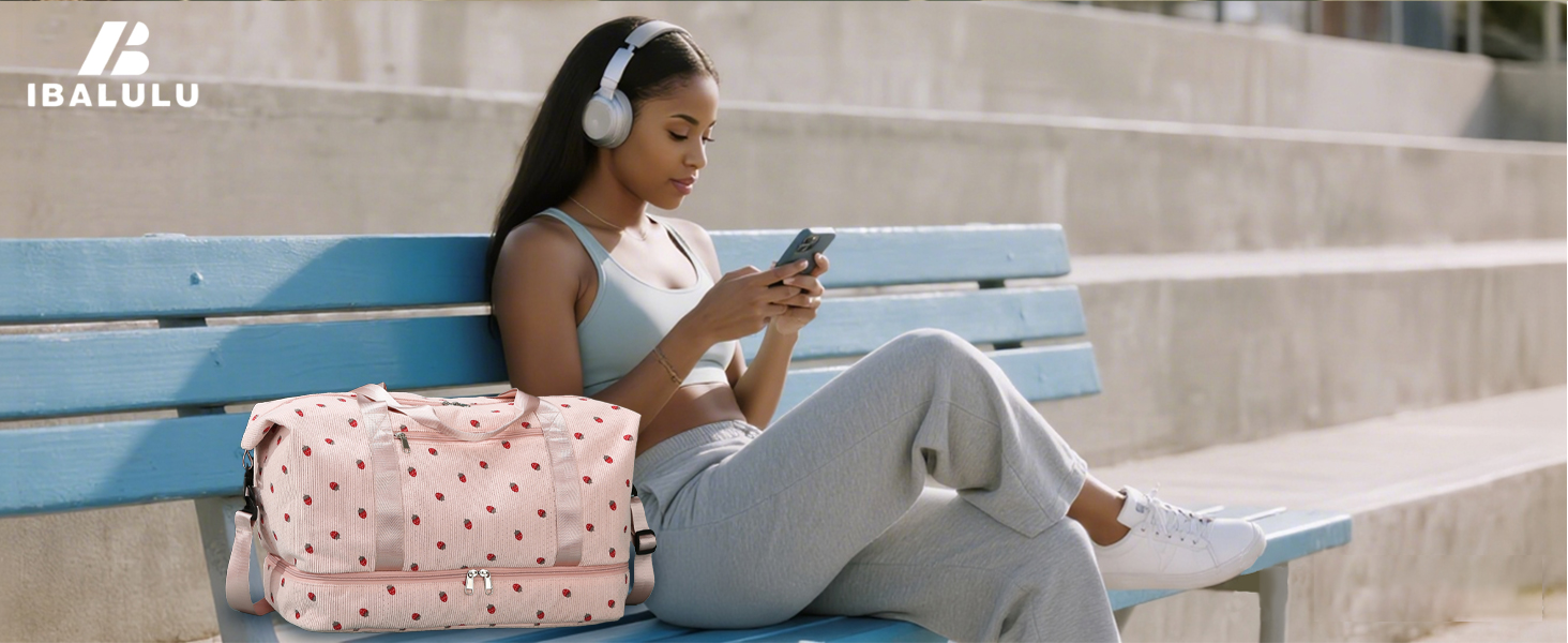 Спортивна сумка-рюкзак для жінок, 35л, Weekender, для подорожей та спортзалу (зелена)