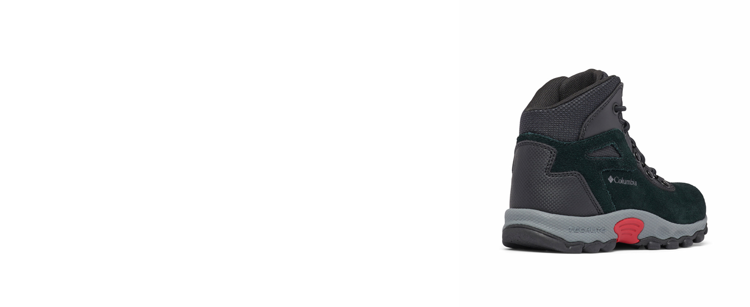 Трекінгові черевики Columbia Newton Ridge Amped Mid Rise для дітей (30 EU, Black Mountain Red)