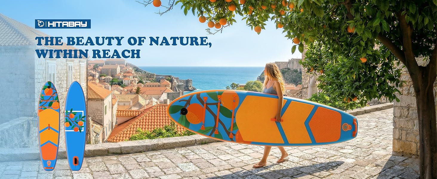 SUP Board набір, дошка для Stand Up Paddling надувна 320-335 см, до 150 кг, помаранчева - для початківців з повним комплектом аксесуарів