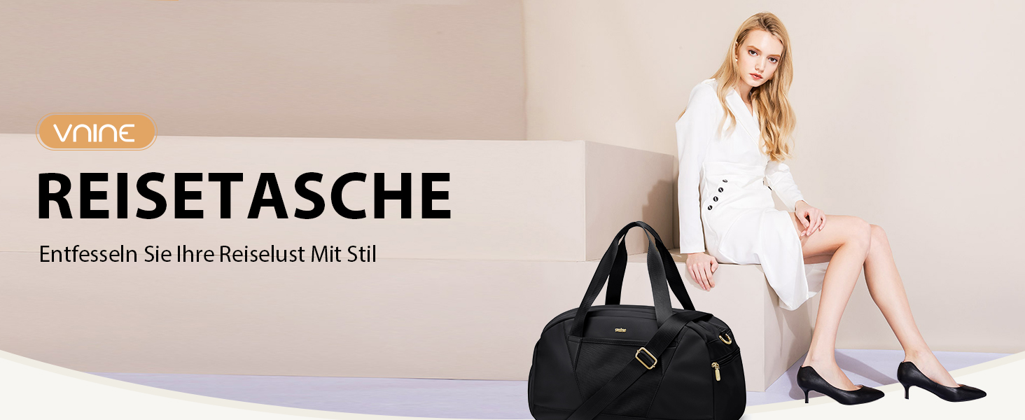 Спортивна сумка VNINE для жінок: легка, водонепроникна, для подорожей, тренувань та плавання (чорна)