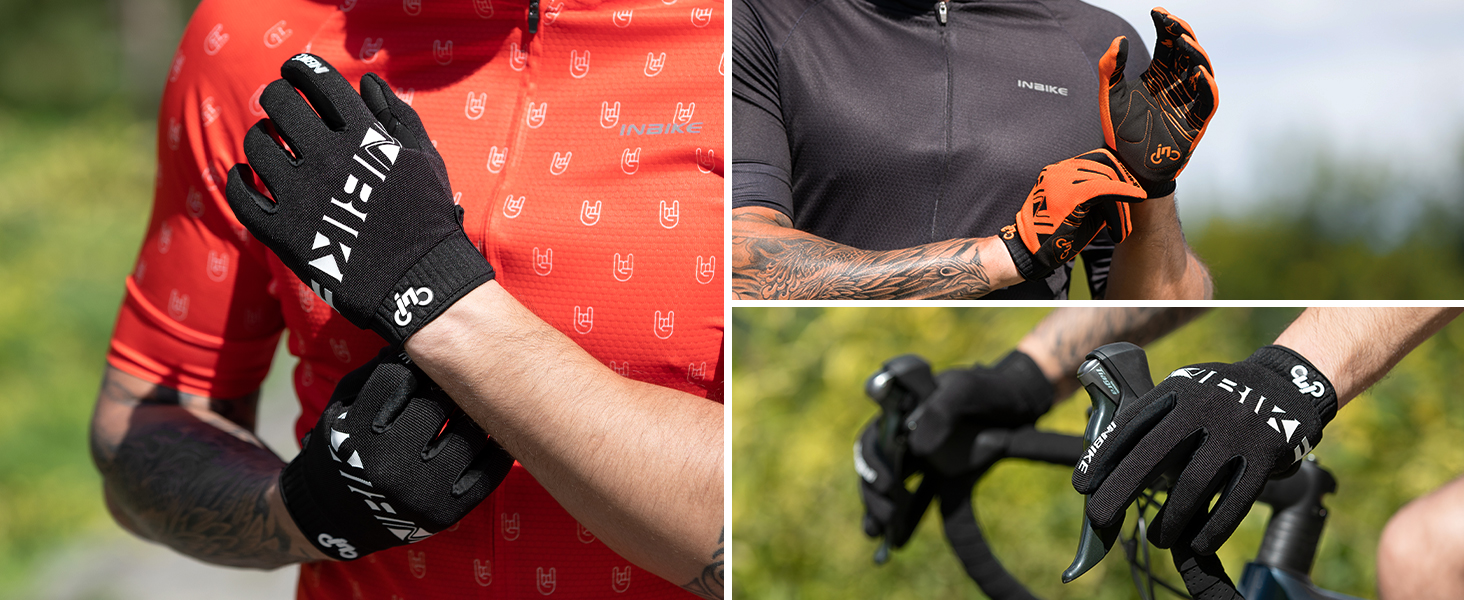 Велосипедні рукавички INBIKE MTB з антиковзким силіконом. Дихаючі рукавички для гірського велосипеда, даунхілу та інших видів спорту. Розмір L