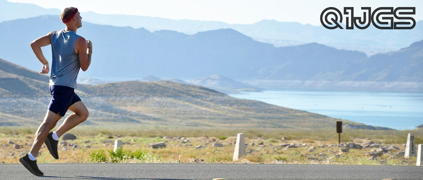 Чоловічі кросівки для бігу QIJGS: стильні та зручні для занять спортом та повсякденного носіння. Розмір 44 EU, колір чорний