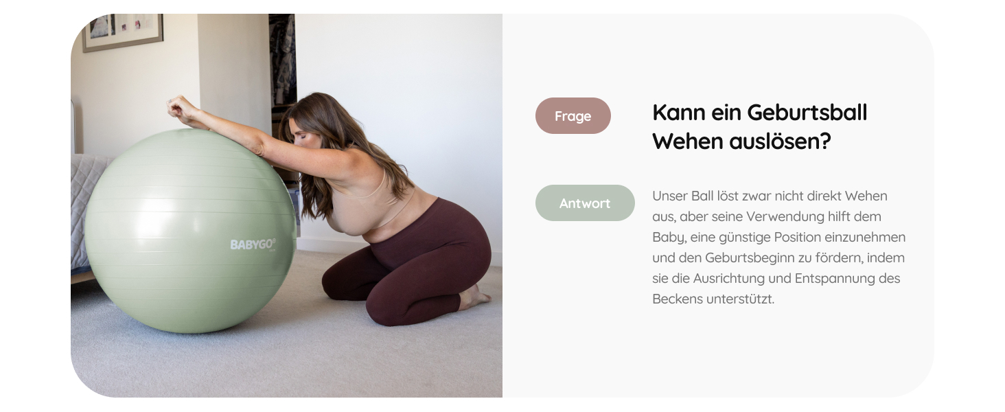 М'яч для пологів BABYGO – для вагітності, йоги, фітнесу та підготовки до родин. Комплект з книгою, план вагітності, фізіотерапія, пологів та відновлення. Екологічний, антивибуховий, 65 см.