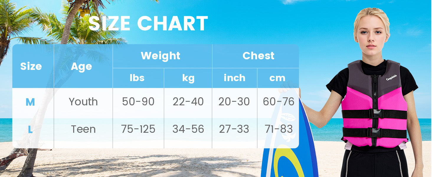 Дитячий жилет для плавання Gogokids Junior 30-50 кг, помаранчевий. Регульований, з неопрену, для каяку, SUP та басейну. 6-11 років