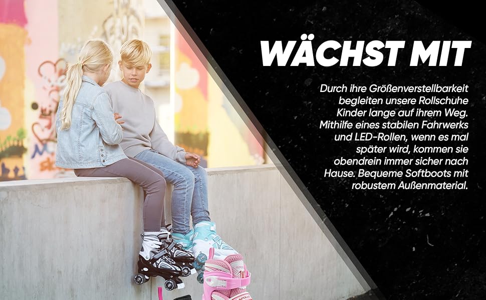 Дитячі ролики Apollo Super Quad X Pro з регулюванням розміру, LED, для дівчаток та хлопчиків, розмір 31-42 (35-38), блакитні