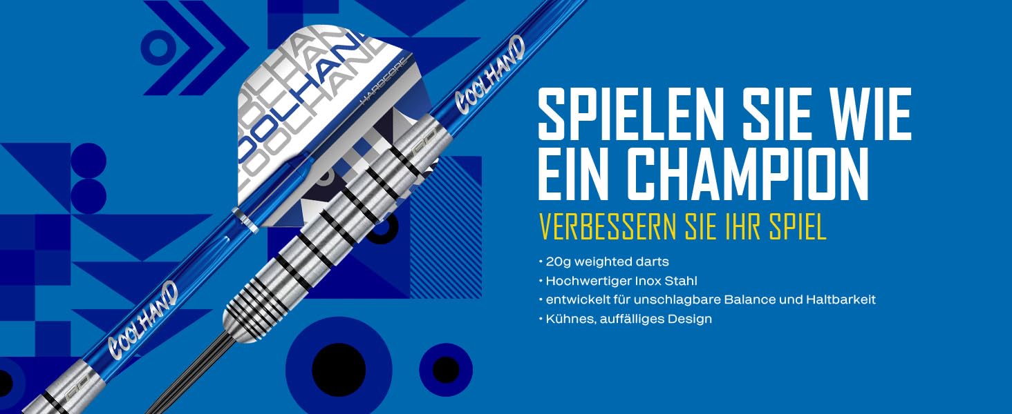 Дарти RED DRAGON Game On Professional Player Series Stahlspitze (Сталеві наконечники) - Комплект для гри з дротиками Coolhand