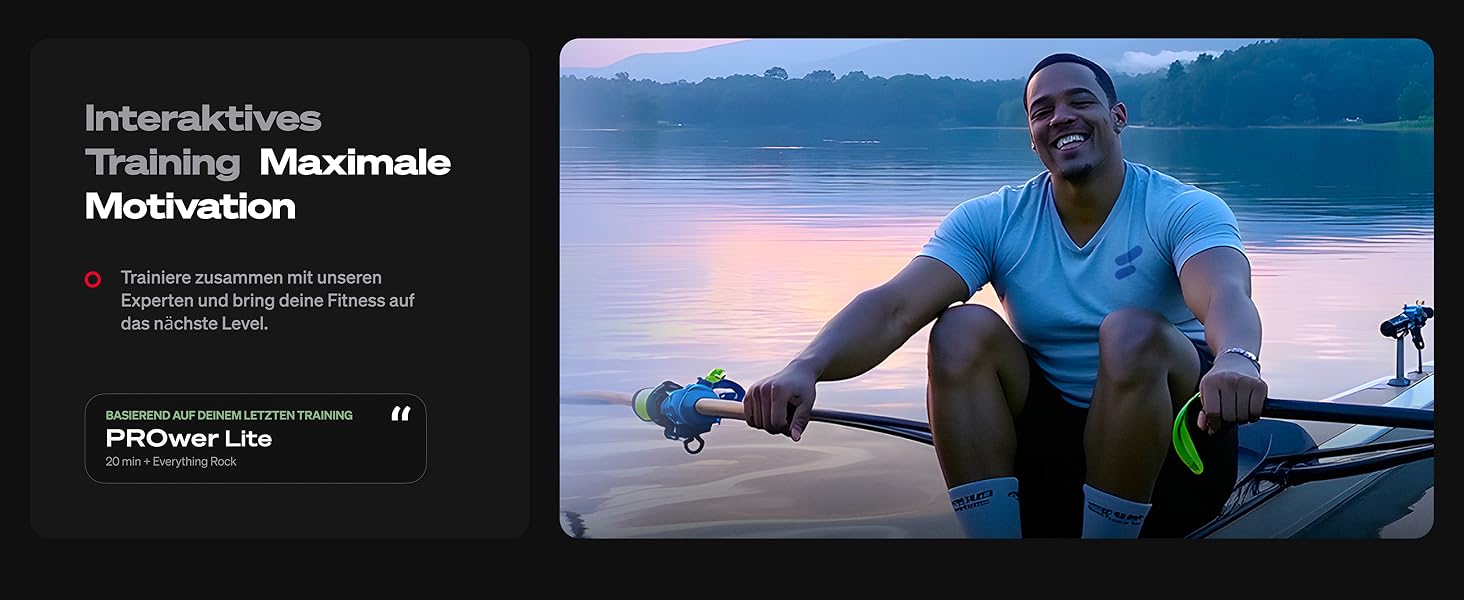 Магнітний гребний тренажер Sportstech PROwer Lite BL для дому, безшумний, 32 рівні опору