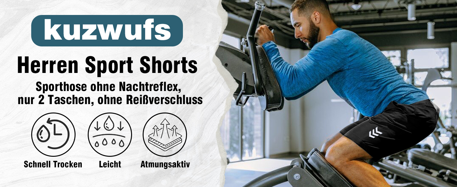 Чоловічі спортивні шорти для фітнесу та бігу Dry Fit, дихаючі тренувальні шорти, чорний/сірий/темно-синій, розмір L
