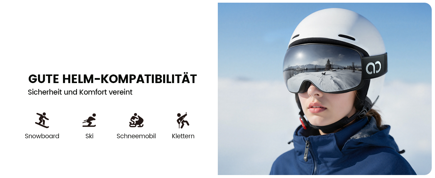 Ламікал - скі-маска для чоловіків та жінок, сноуборд маска з OTG - [Ultra HD, широке поле зору] - високоякісна скі маска з захистом від запотівання, для людей у окулярах, дзеркальна сноуборд маска, скі маска UV400 з захистом від відблисків - чорний каркас - срібний колір (VLT: 11%)