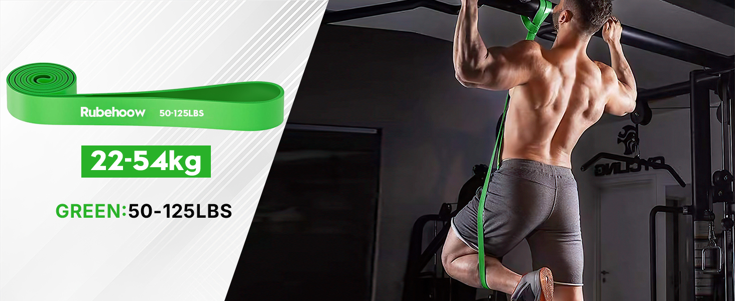 Набір еластичних стрічок RUBEHOOW для фітнесу та йоги (15-120 lbs)