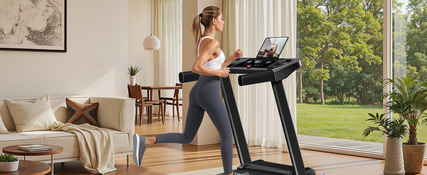 Біговий тренажер CURSOR для дому з нахилом 15%, швидкість до 12 км/год, максимальне навантаження 136 кг