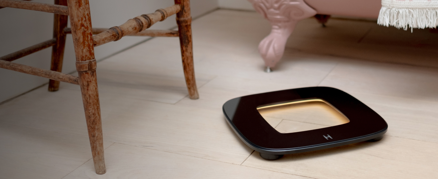 Електронна вага HoMedics glo з нічником, сенсором руху, з екологічного пластику, точне вимірювання ваги, скляна поверхня