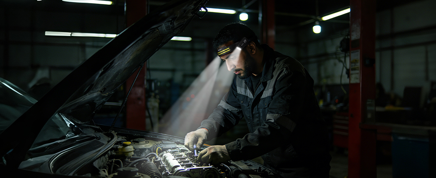 Налобний ліхтар Smiling Shark TS-2 LED, акумуляторний, 2400mAh, з регульованим подвійним променем, стробоскопом та датчиком руху. Ідеально для кемпінгу, бігу, піших прогулянок (2 шт.)
