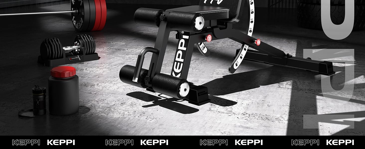 Регульована лава для тренувань Keppi Bench1000 Pro, 600 кг, для дому, штанги та силові вправи