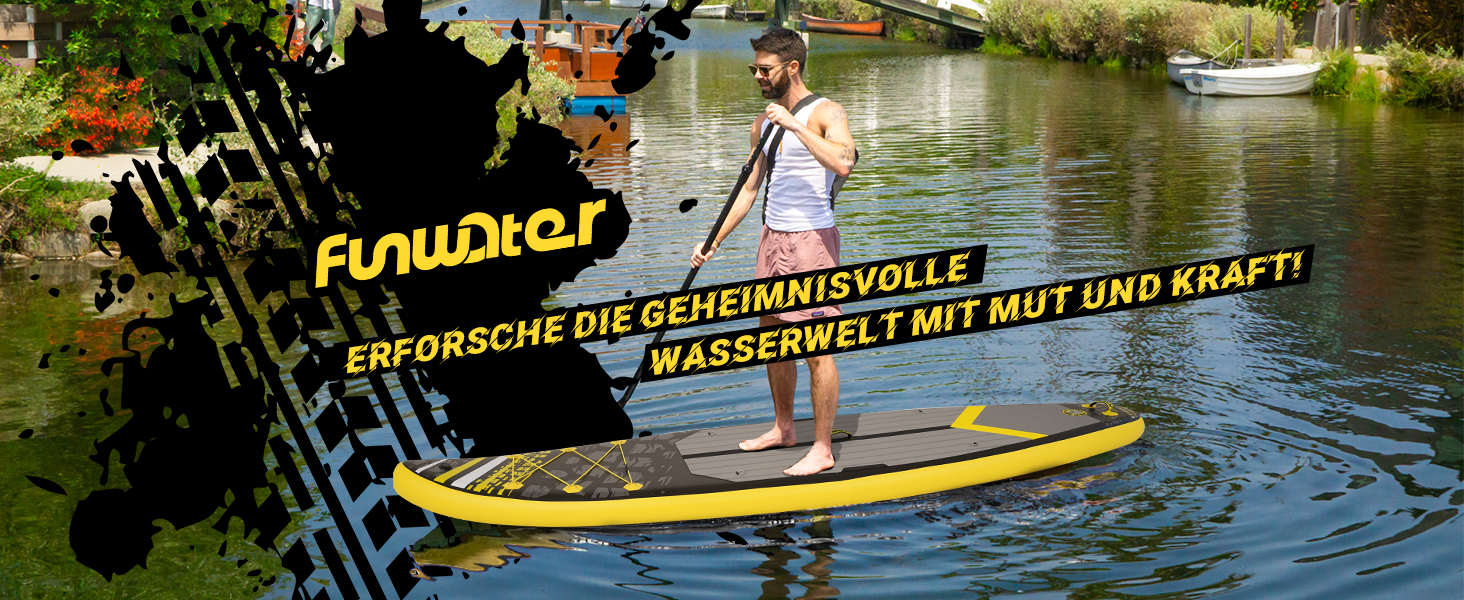 Надувний SUP Борд FunWater 10'6'–11'6' – комплект з аксесуарами для всіх рівнів підготовки