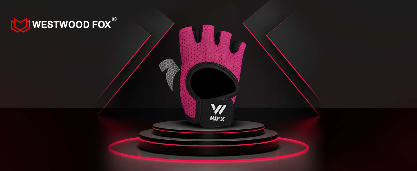 Фітнес рукавички Westwood Fox: дихаючі рукавички для тренувань, важкої атлетики, бодібілдингу та кросфіту (чорний, XL)