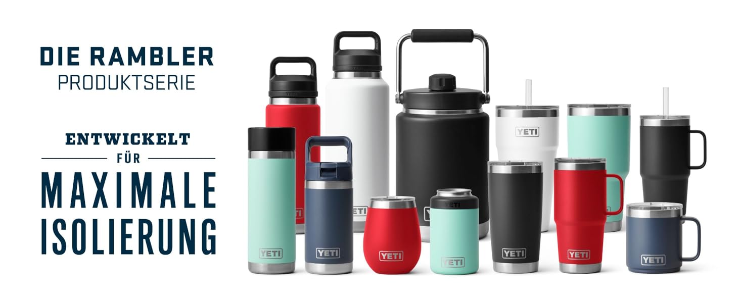 Термос YETI Rambler з кришкою Chug, чорний, 769 мл