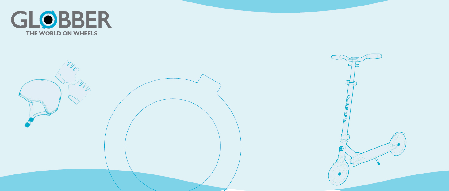 Роликовий самокат GLOBBER NL 205 - для дітей від 8 років, підлітків та дорослих, регульована висота, колеса 205 мм, ABEC 7, чорний